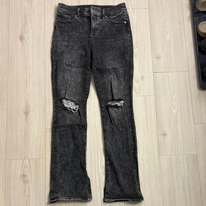 Express Size 8R Skyscraper Midrise Boot Leg Dark Grey Faded Wash Black Jeans